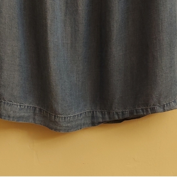 CLOTH & STONE Off the Shoulder Short Sleeve Chambray Dress - Picture 6 of 8